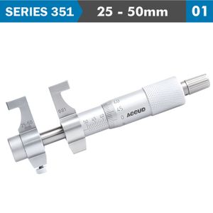 Inside Micrometer 25-50mm With Setting Ring 0.008mm Acc. 0.01mm Grad.
