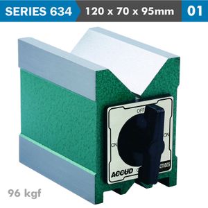 Magnetic V-block 120x70x95mm 96kgf