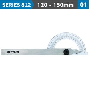 Protractor 120x 150mm 180 Deg. 0.3 Deg Acc. 1 Deg. Grad.