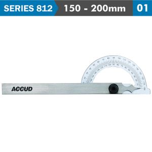 Protractor 150x 200mm 180 Deg. 0.3 Deg Acc. 1 Deg. Grad.