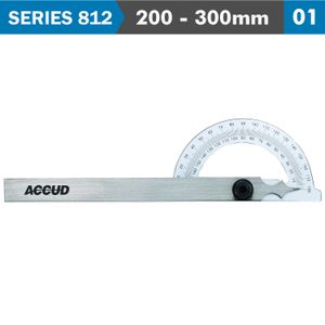 Protractor 200x 300mm 180 Deg. 0.3 Deg Acc. 1 Deg. Grad.