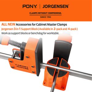 Jorgensen 3-in-1 Support Block 4pc For Parallel Clamps 3/4' Bench Top