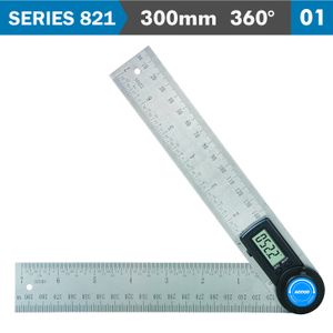 Digital Protractor Blade 300mm 360 Deg. 0.3 Deg. Acc. 0.1 Deg. Res.