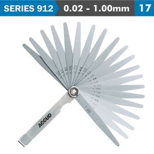 Feeler Gauge 100mm 0.02 - 1.00mm 17 Leaves Din2275