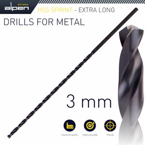 Hss Drill Bit 3mm 150x100 Extra Long