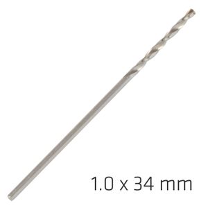 ALPEN Pro Hss 1mm Drill Din 338 Rn 135 Split Point Plastic Wallet (1