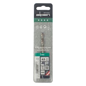 ALPEN Pro Hss 4.8mm Drill Din 338 Rn 135 Split Point Plastic Wallet (