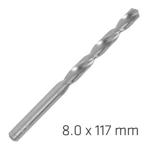 ALPEN Pro Hss 8mm Drill Din 338 Rn 135 Split Point Plastic Wallet