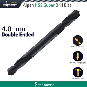 Hss Super Drill Bit Double Ended 4.0mm 1/pack