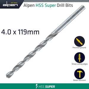 Hss Drill Bit Long 4 X 119mm Bulk