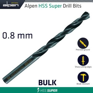 Hss Super Drill Bit 0.8mm Bulk