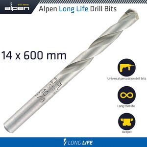 Masonry Drill Bit Long Life 14 X 600mm Pouch