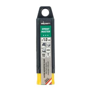 Hss Sprint Master 1.0mm 10-pack Hang Tag Din 338 ALPEN Drill Bits