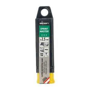 Hss Sprint Master 2.5mm 10-pack Hang Tag Din 338 ALPEN Drill Bits