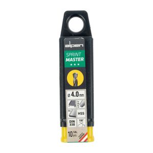 Hss Sprint Master 4.0mm 10-pack Hang Tag Din 338 ALPEN Drill Bits