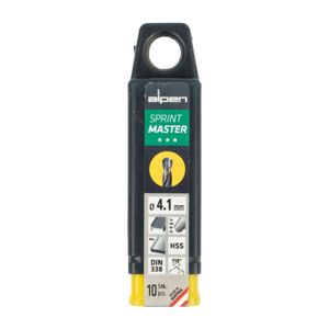 Hss Sprint Master 4.1mm 10-pack Hang Tag Din 338 ALPEN Drill Bits