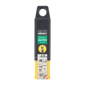 Hss Sprint Master 6.0mm 10-pack Hang Tag Din 338 ALPEN Drill Bits