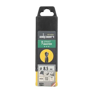 Hss Sprint Master 8.5mm 10-pack Hang Tag Din 338 ALPEN Drill Bits