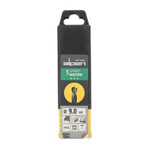 Hss Sprint Master 9.0mm 10-pack Hang Tag Din 338 ALPEN Drill Bits