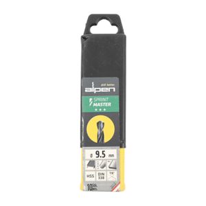 Hss Sprint Master 9.5mm 10-pack Hang Tag Din 338 ALPEN Drill Bits