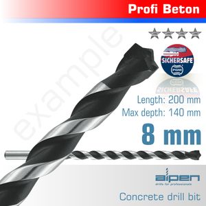 Concrete 8.0 X 200mm Profi Beton Drill Bit Masonry
