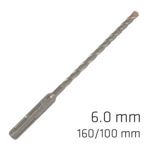 Force X 6.0 X 160/100 Sds-plus Rebar Drill Bit X4 Cutting Edges - Bulk