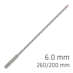 Force X 6.0 X 260/200 Sds-plus Rebar Drill Bit X4 Cutting Edges - Bulk