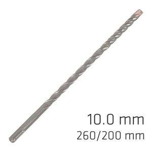 Force X 10.0 X 260/200 Sds-plus Rebar Drill Bit X4 Cutting Edges - Bul