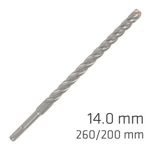 Force X 14.0 X 260/200 Sds-plus Rebar Drill Bit X4 Cutting Edges - Bul