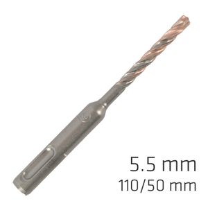 Force X 5.5 X 110/050 Sds-plus Rebar Drill Bit X4 Cutting Edges