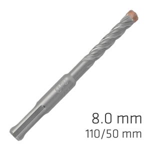 Force X 8.0 X 110/050 Sds-plus Rebar Drill Bit X4 Cutting Edges