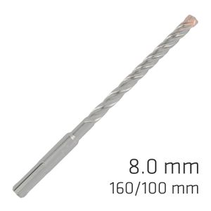 Force X 8.0 X 160/100 Sds-plus Rebar Drill Bit X4 Cutting Edges
