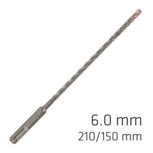 Force X 6.0 X 210/150 Sds-plus Rebar Drill Bit X4 Cutting Edges