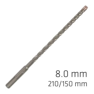 Force X 8.0 X 210/150 Sds-plus Rebar Drill Bit X4 Cutting Edges