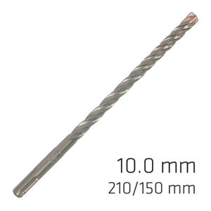Force X 10.0 X 210/150 Sds-plus Rebar Drill Bit X4 Cutting Edges