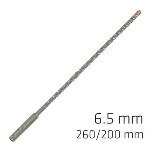 Force X 6.5 X 260/200 Sds-plus Rebar Drill Bit X4 Cutting Edges