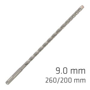 Force X 9.0 X 260/200 Sds-plus Rebar Drill Bit X4 Cutting Edges
