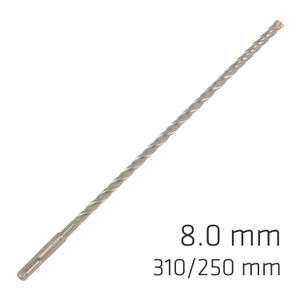 Force X 8.0 X 310/250 Sds-plus Rebar Drill Bit X4 Cutting Edges