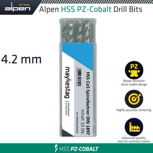 ALPEN Cobalt Drill Short Bulk 4.20mm