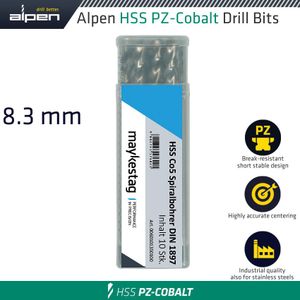 ALPEN Cobalt Drill Short Bulk 8.30mm