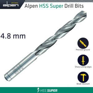 Hss Super Drill Bit 4.8mm Bulk