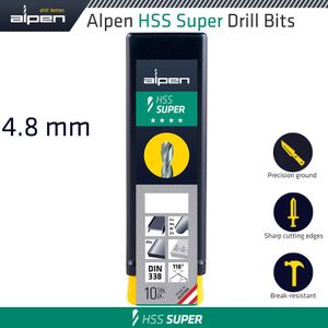 Hss Super Drill Bit 4.8mm Bulk