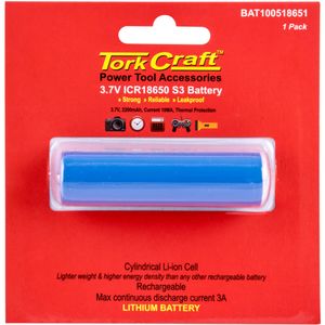 Battery 18650 Lithium 2200mah Rechargeable Carded 1pc