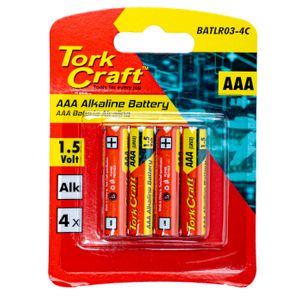 Battery Aaa 1.5v 4 Pack Carded Alkaline