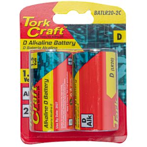 Battery D 1.5v 2 Pack Carded Alkaline