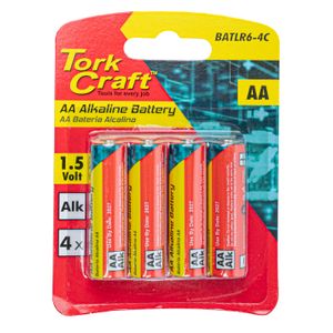 Battery Aa 1.5v 4 Pack Carded Alkaline