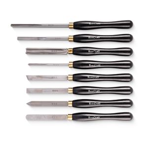 Chisel Set Wood Turning Hss 8 Piece Wooden Case
