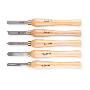 Chisel Set Wood Turning 270mm Hss 5 Piece Wood Case