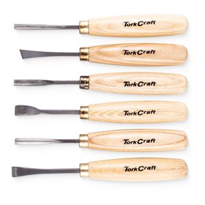 Chisel Set Wood Carving 6 Piece Wooden Box