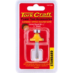 TORK CRAFT  CKP1203 Corner Round Router Bit 5/16 Inch Radius with 1/4 Inch Shank